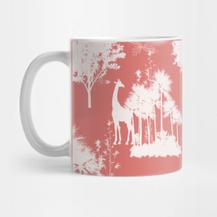 Red Backround Safari Toile Mug